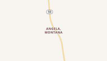 Angela, Montana map