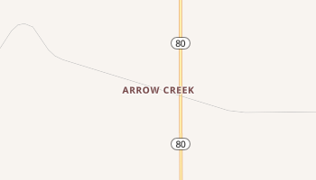 Arrow Creek, Montana map