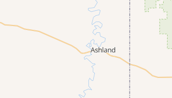 Ashland, Montana map