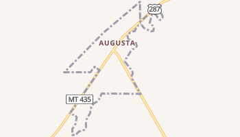 Augusta, Montana map