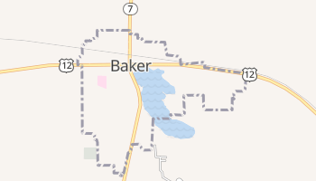 Baker, Montana map