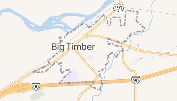 Big Timber, Montana map