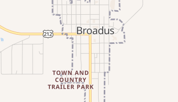 Broadus, Montana map