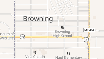 Browning, Montana map