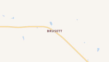 Brusett, Montana map