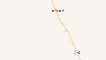 Bynum, Montana map