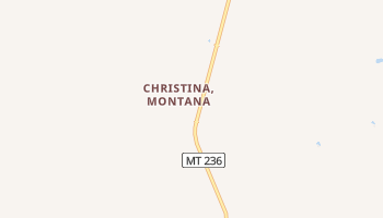 Christina, Montana map