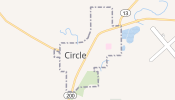 Circle, Montana map