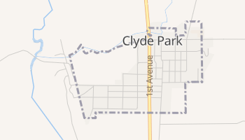 Clyde Park, Montana map