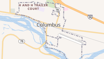 Columbus, Montana map