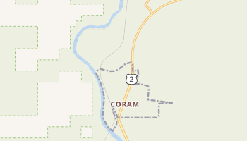 Coram, Montana map