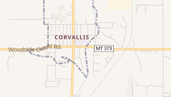 Corvallis, Montana map