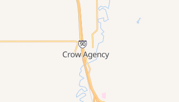 Crow Agency, Montana map