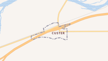 Custer, Montana map