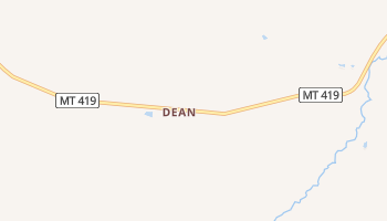 Dean, Montana map