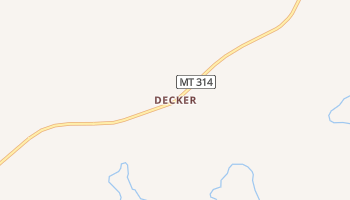 Decker, Montana map