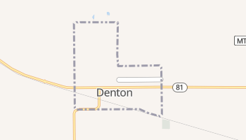 Denton, Montana map