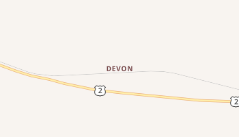 Devon, Montana map