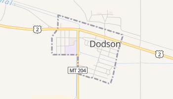 Dodson, Montana map