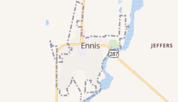 Ennis, Montana map