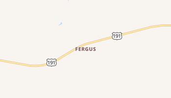 Fergus, Montana map