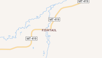 Fishtail, Montana map
