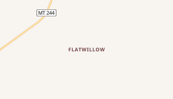 Flatwillow, Montana map