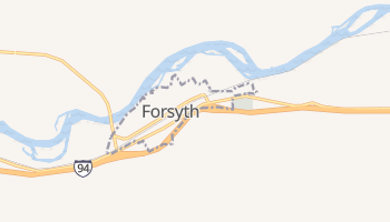 Forsyth, Montana map