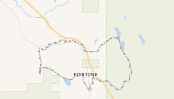 Fortine, Montana map
