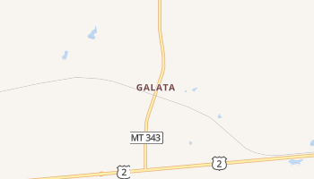 Galata, Montana map