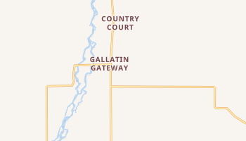 Gallatin Gateway, Montana map