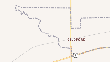 Gildford, Montana map