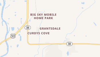 Grantsdale, Montana map