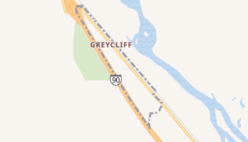 Greycliff, Montana map