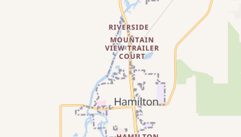 Hamilton, Montana map