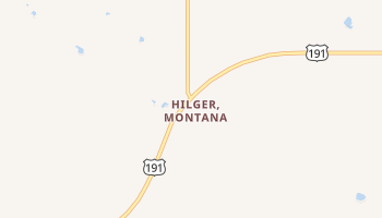Hilger, Montana map
