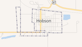 Hobson, Montana map