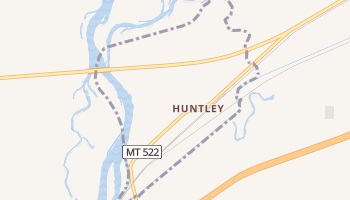 Huntley, Montana map