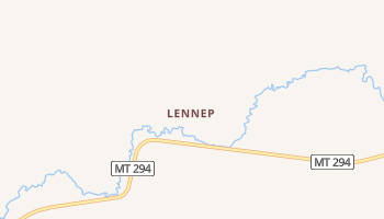 Lennep, Montana map