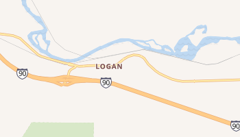 Logan, Montana map
