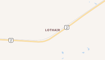Lothair, Montana map