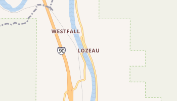 Lozeau, Montana map