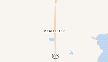 McAllister, Montana map