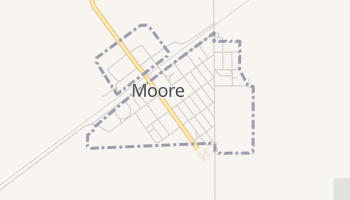 Moore, Montana map