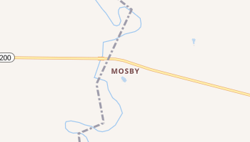 Mosby, Montana map
