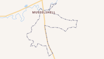 Musselshell, Montana map