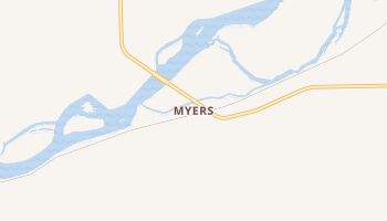 Myers, Montana map