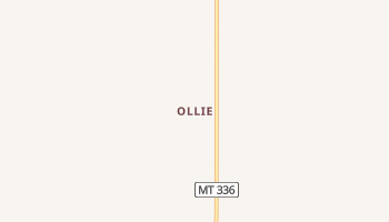 Ollie, Montana map