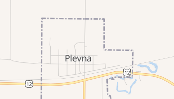 Plevna, Montana map