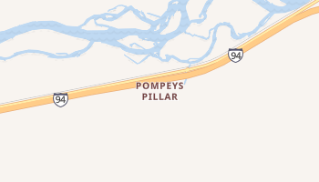 Pompeys Pillar, Montana map